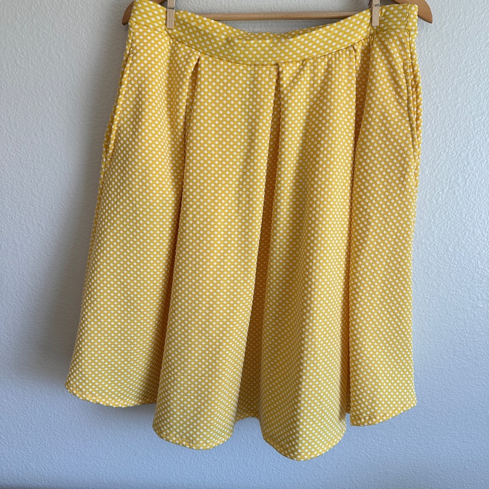 Yellow Polka Dot Lularoe Skirt